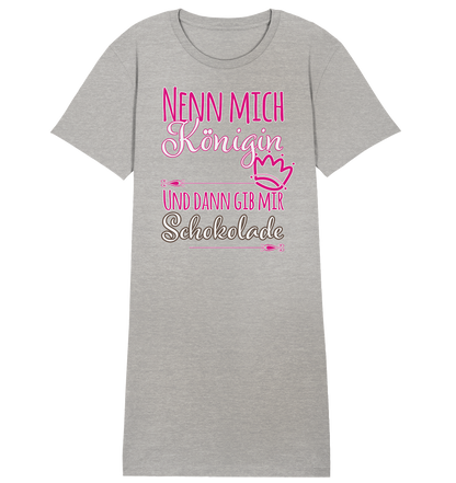 Nenn mich Königin und dann Schokolade - Damen Premium Organic Shirt Kleid