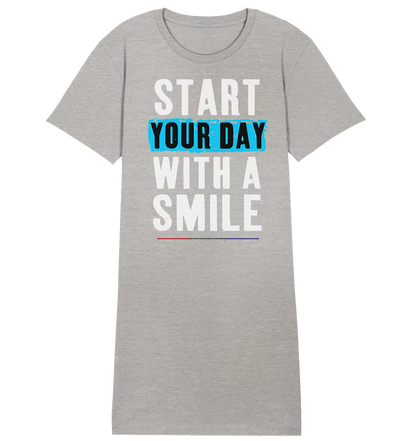 Start your Day with a Smile - Damen Premium Organic Shirt Kleid