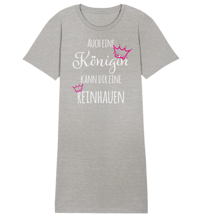 Auch eine Königin kann dir eine reinhauen - Damen Premium Organic Shirt Kleid