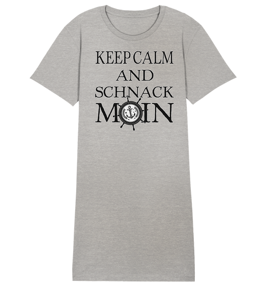 Keep Calm and schnack Moin - Damen Premium Organic Shirt Kleid