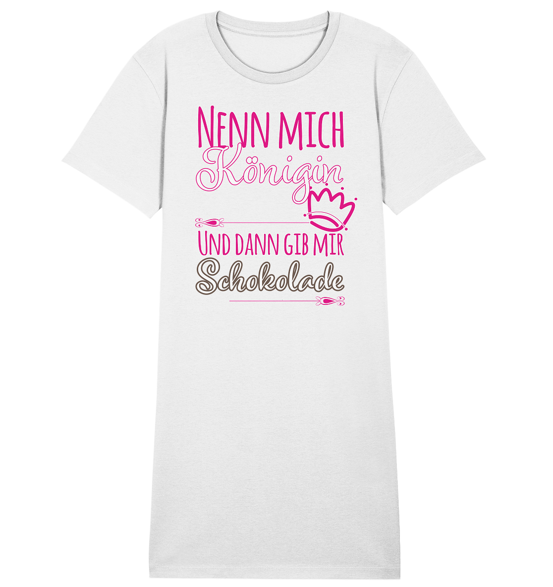 Nenn mich Königin und dann Schokolade - Damen Premium Organic Shirt Kleid