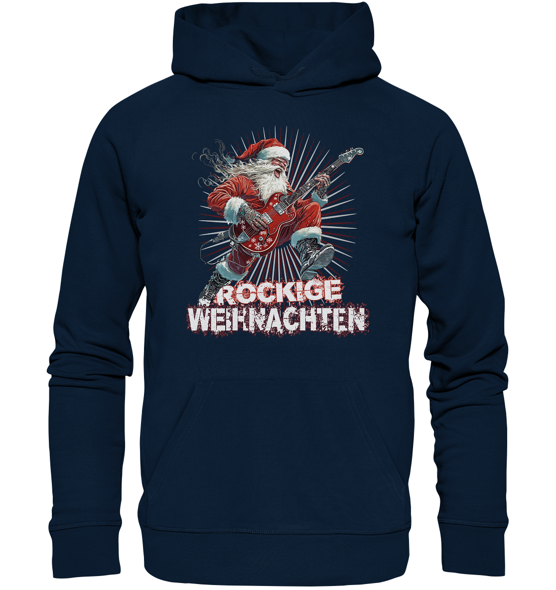 Rockige Weihnachten - Premium Bio Hoodie