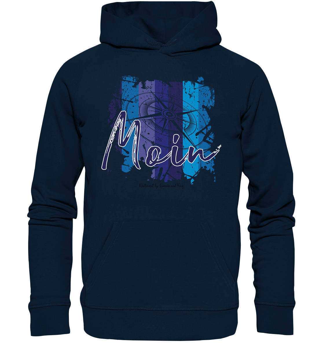 Moin Kompass Aquarell - Premium Bio Hoodie