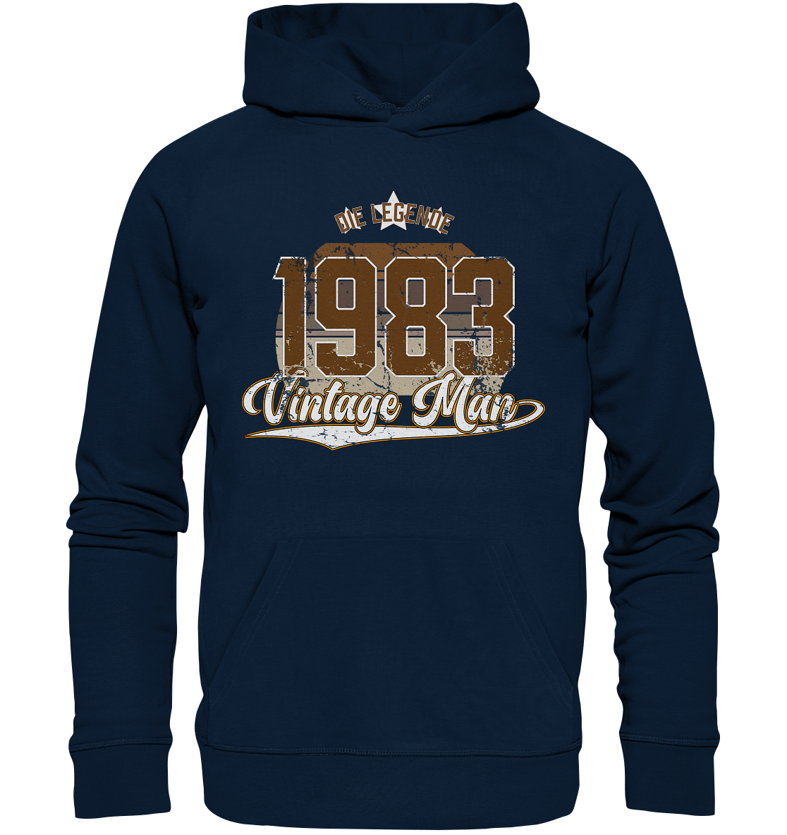 Vintage Man 1983 Geburtstag - Premium Bio Hoodie