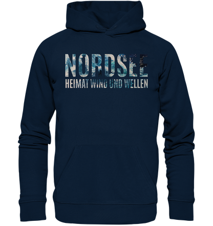 Nordsee Heimat Wind und Wellen - Premium Bio Hoodie