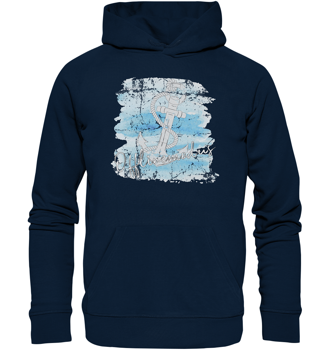 Offlinemodus Anker Aquarell - Premium Bio Hoodie