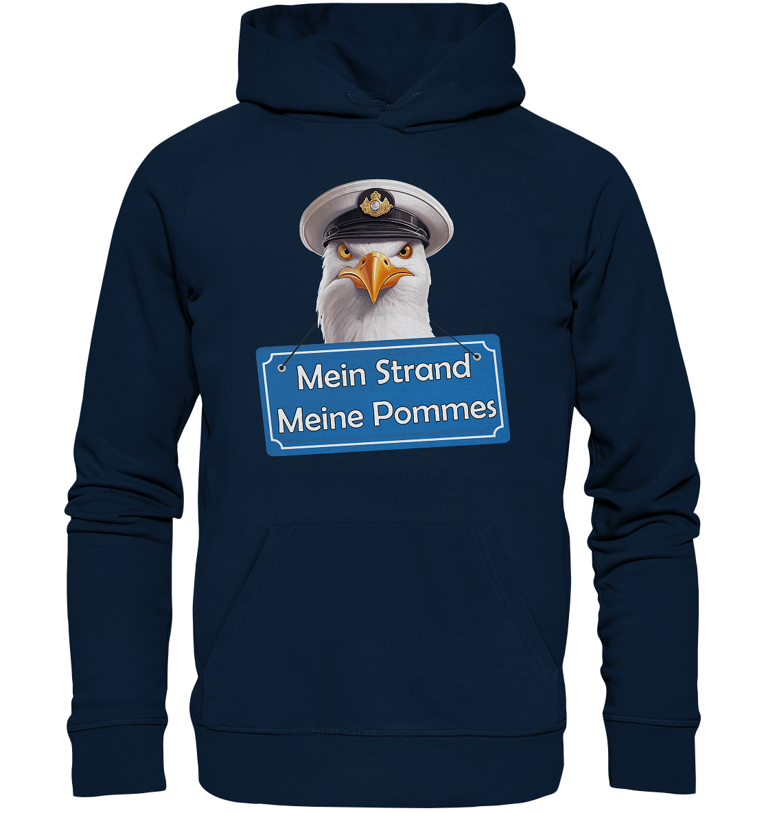 Mein Strand meine Pommes - Premium Bio Hoodie