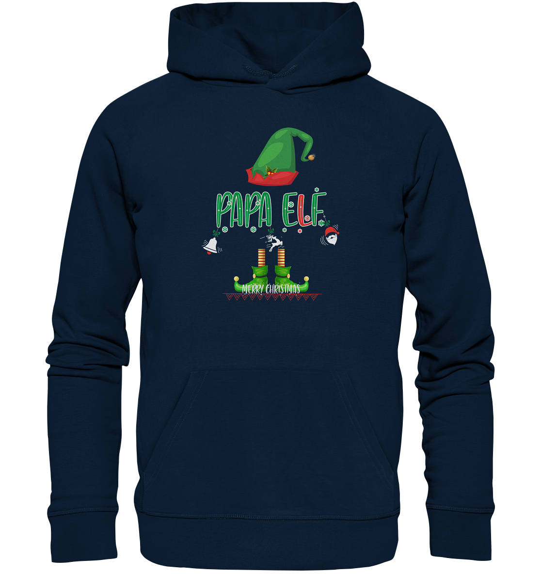 Papa Elf Weihnachten - Premium Bio Hoodie