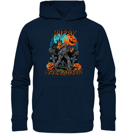 Happy Halloween Kürbiskopf - Premium Bio Hoodie