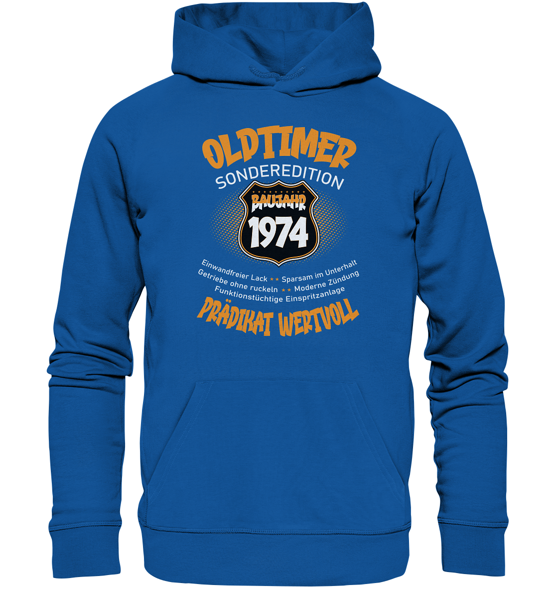 50 Geburtstag Oldtimer Baujahr 1974 - Premium Bio Hoodie