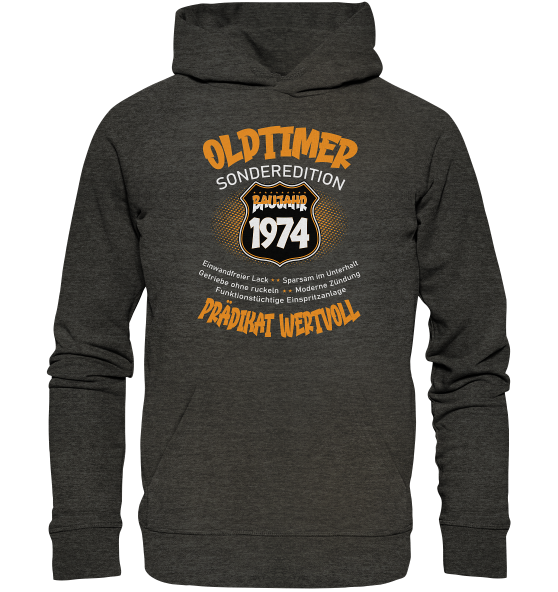 50 Geburtstag Oldtimer Baujahr 1974 - Premium Bio Hoodie