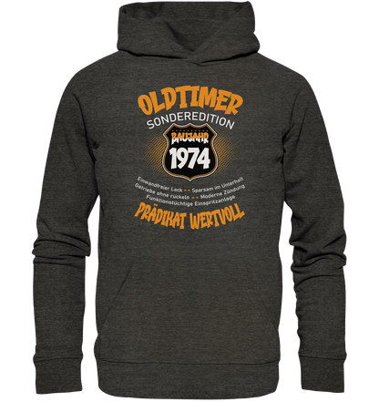 50 Geburtstag Oldtimer Baujahr 1974 - Premium Bio Hoodie