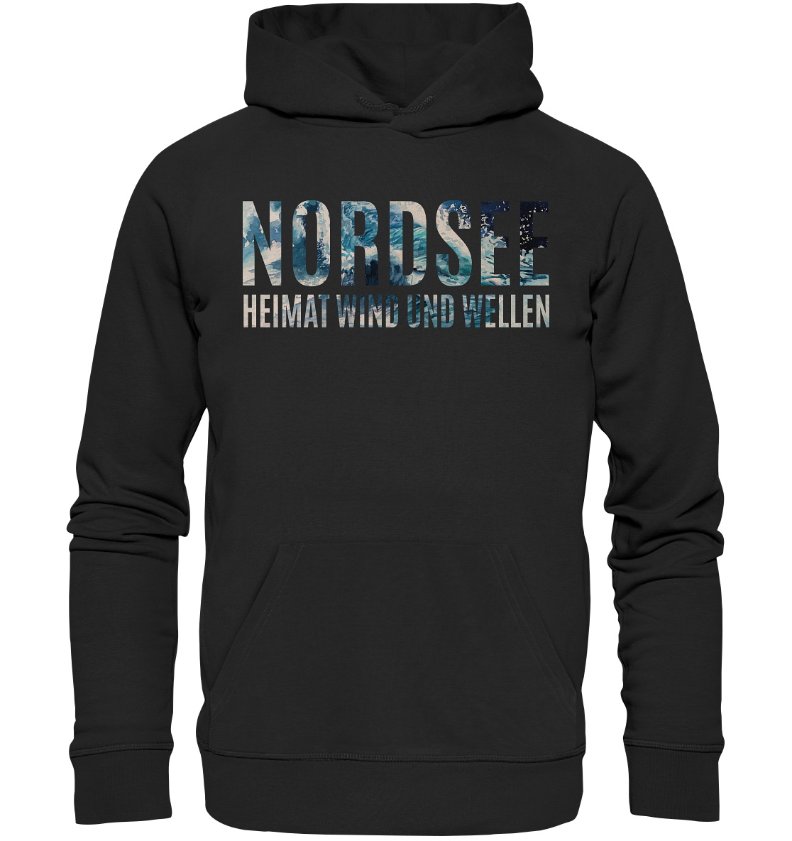 Nordsee Heimat Wind und Wellen - Premium Bio Hoodie