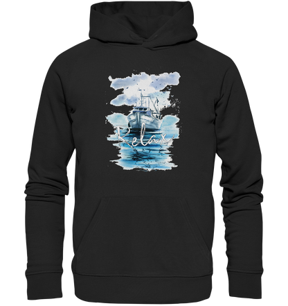 Relax Schiff Aquarell - Premium Bio Hoodie