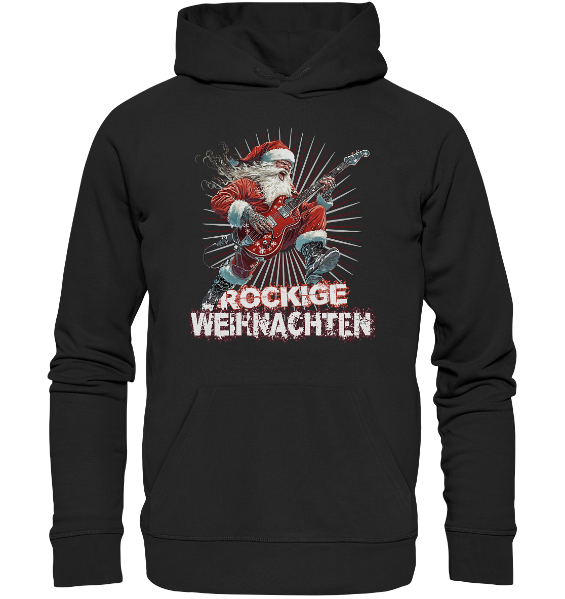 Rockige Weihnachten - Premium Bio Hoodie