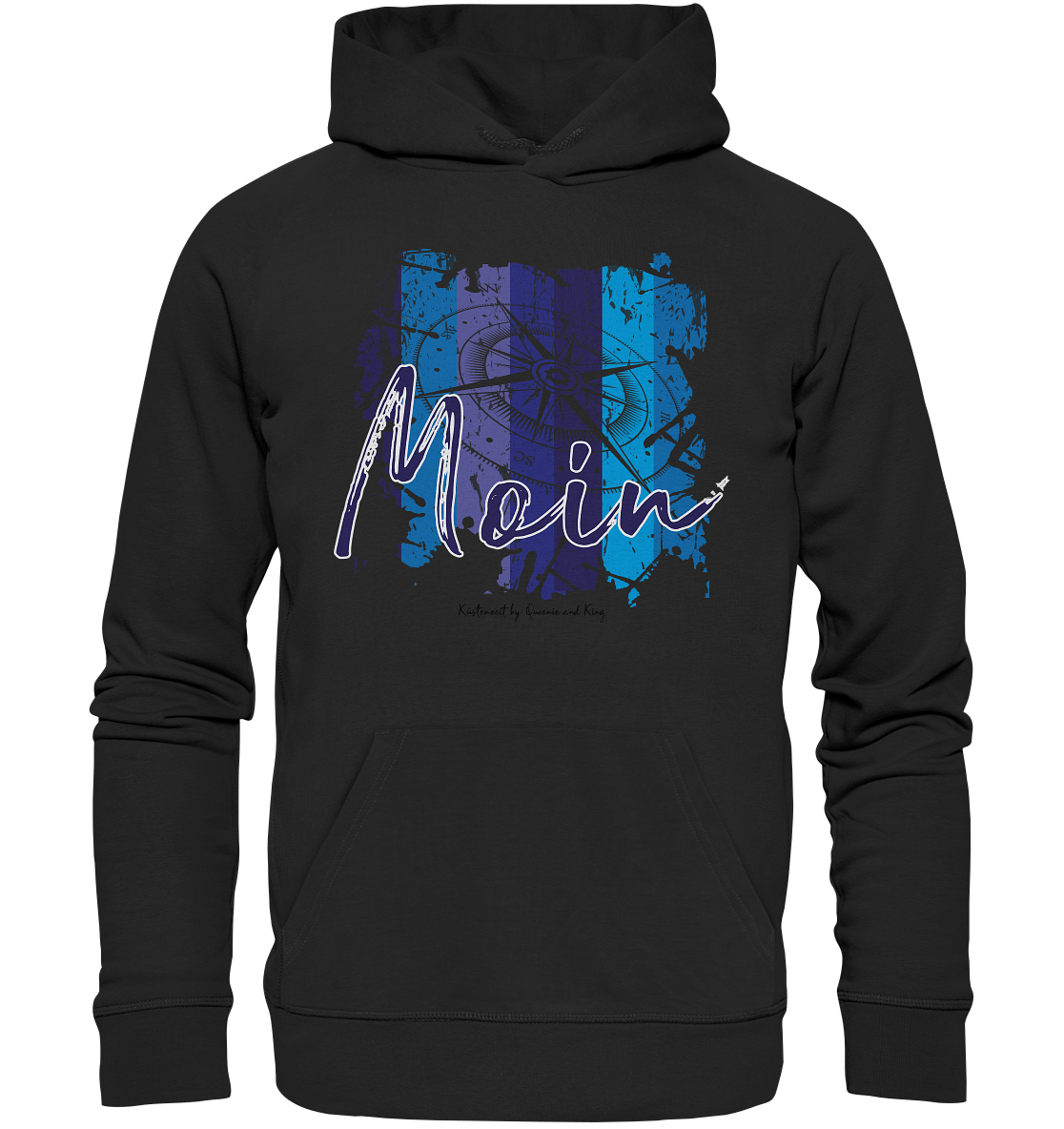 Moin Kompass Aquarell - Premium Bio Hoodie