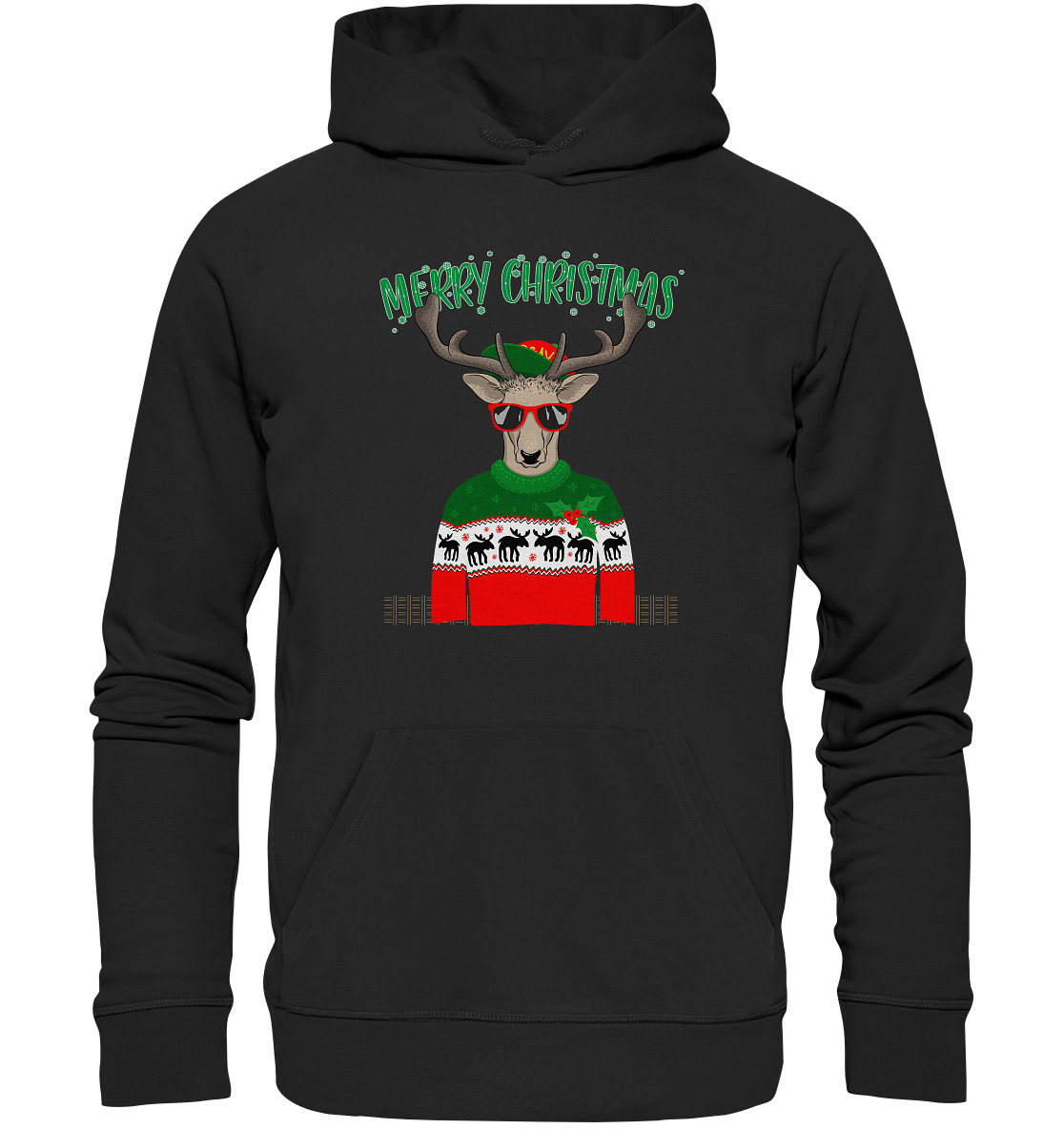 Merry Christmas Rentier - Premium Bio Hoodie