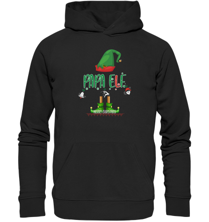 Papa Elf Weihnachten - Premium Bio Hoodie