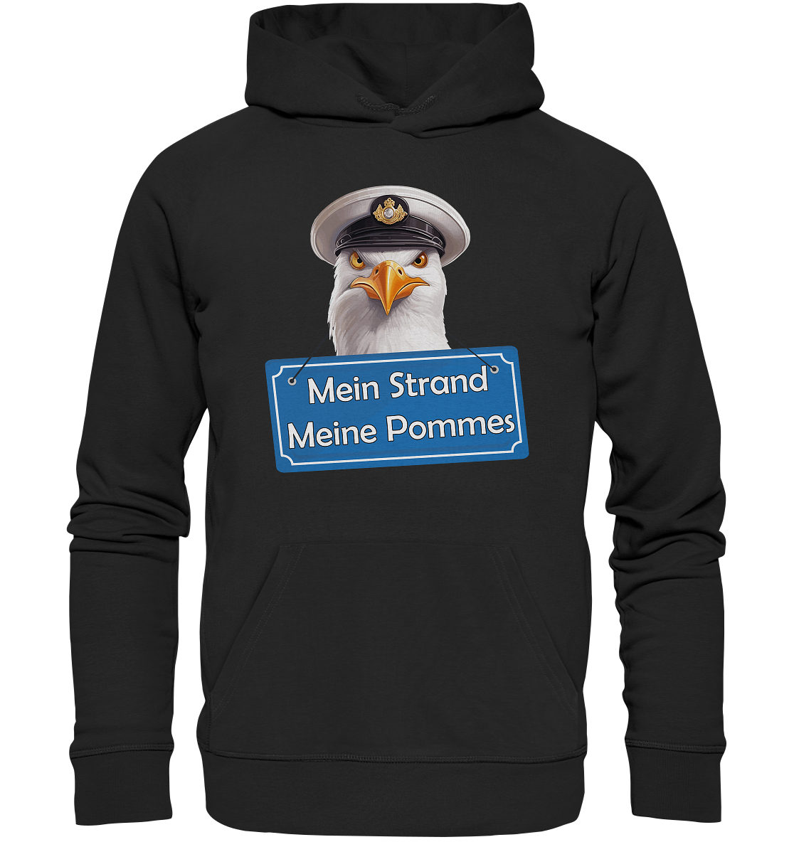 Mein Strand meine Pommes - Premium Bio Hoodie