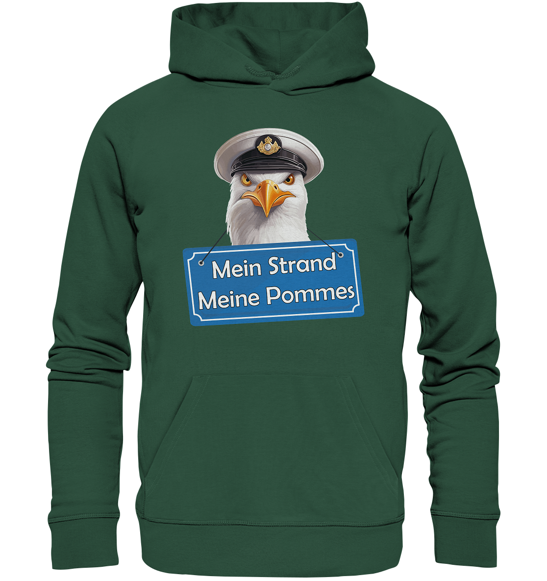 Mein Strand meine Pommes - Premium Bio Hoodie