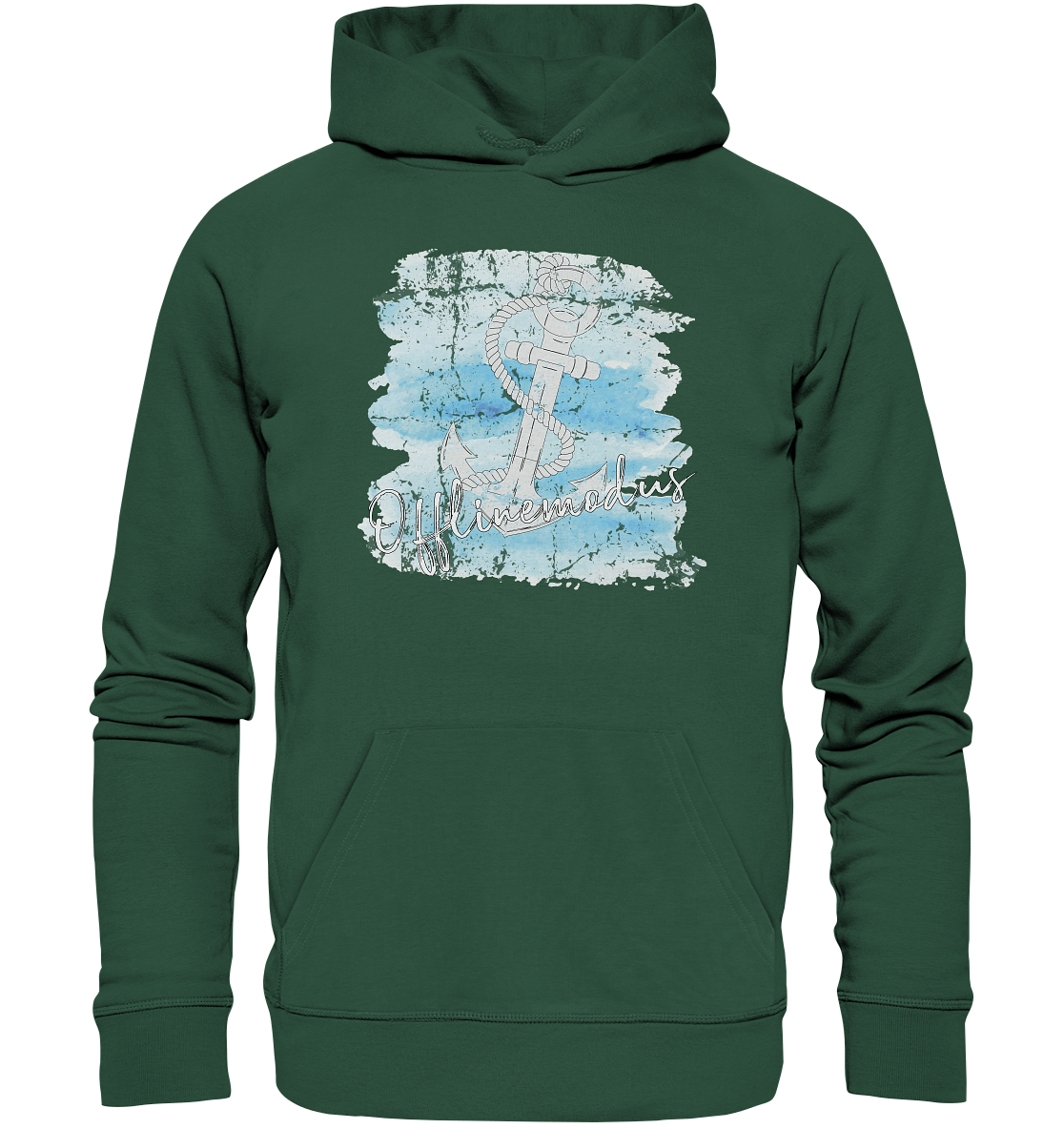 Offlinemodus Anker Aquarell - Premium Bio Hoodie