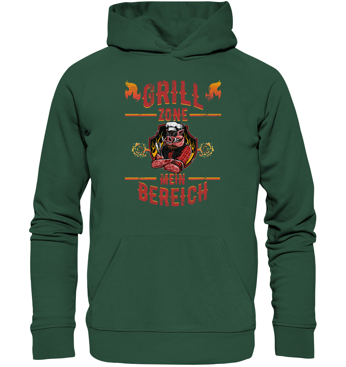 Grill Zone Mein Bereich - Premium Bio Hoodie