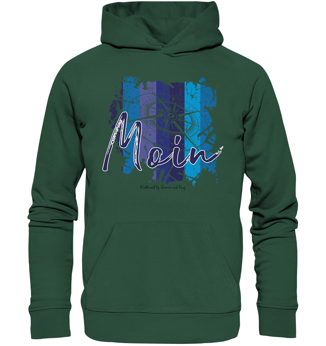 Moin Kompass Aquarell - Premium Bio Hoodie