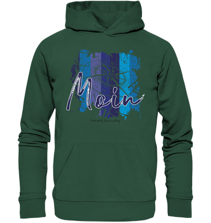 Moin Kompass Aquarell - Premium Bio Hoodie