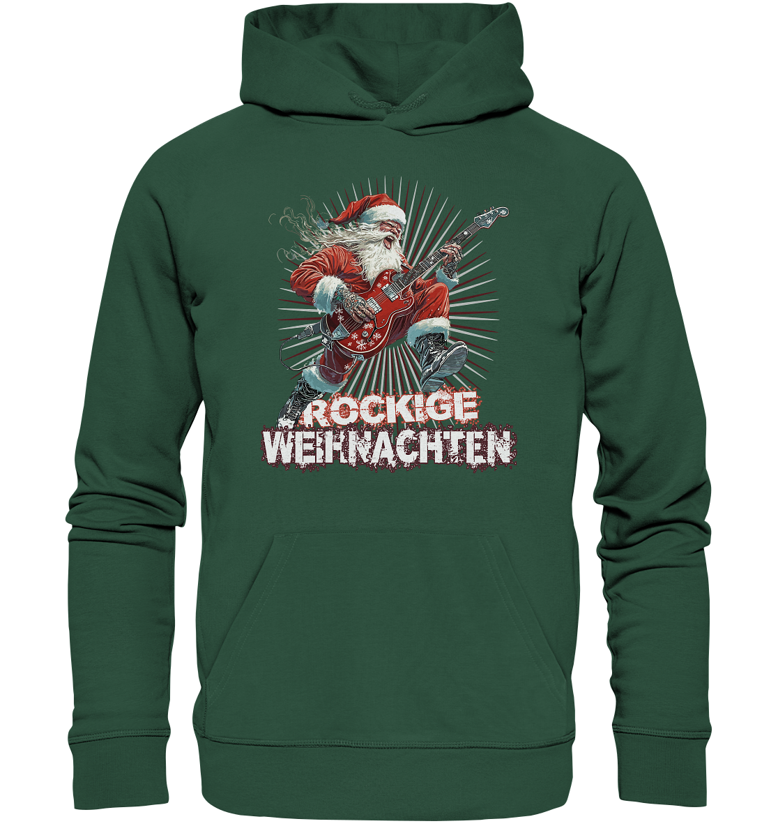 Rockige Weihnachten - Premium Bio Hoodie