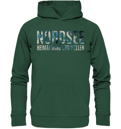 Nordsee Heimat Wind und Wellen - Premium Bio Hoodie