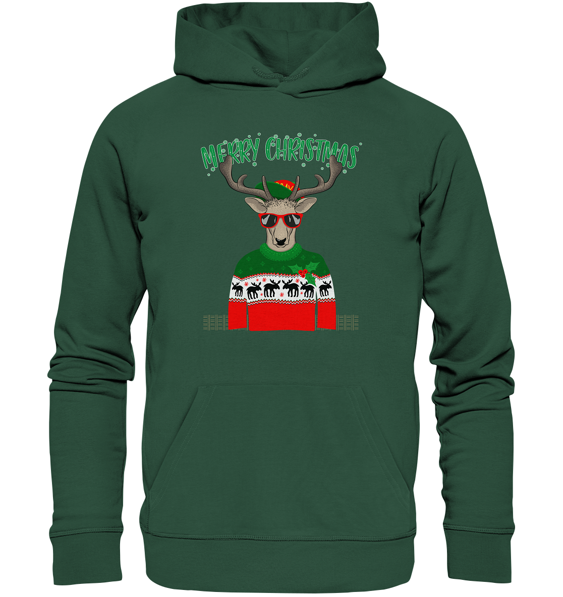 Merry Christmas Rentier - Premium Bio Hoodie