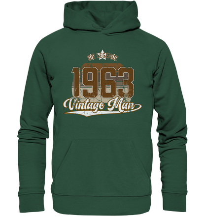 Vintage Man 1963 Geburtstag - Premium Bio Hoodie