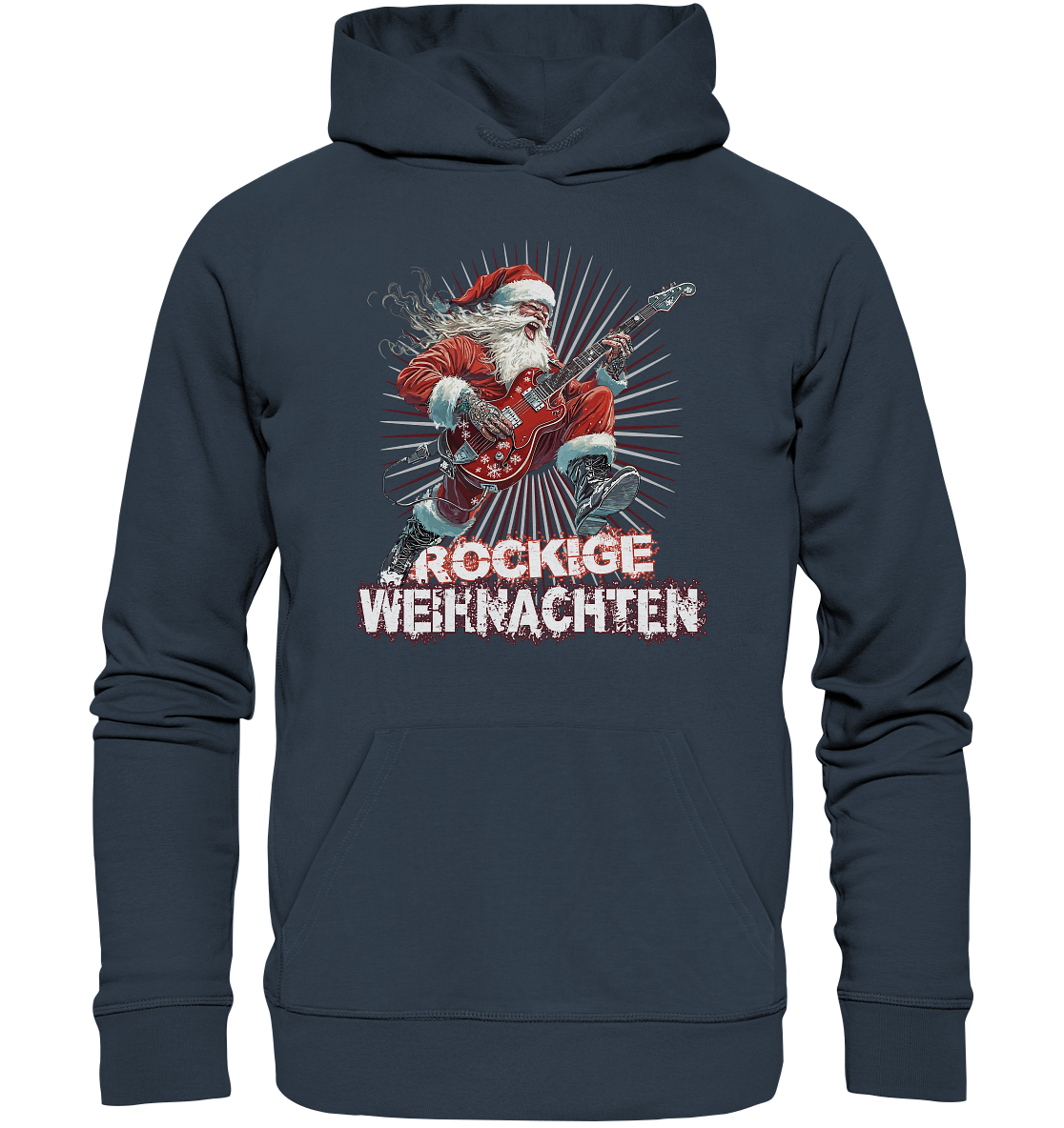 Rockige Weihnachten - Premium Bio Hoodie