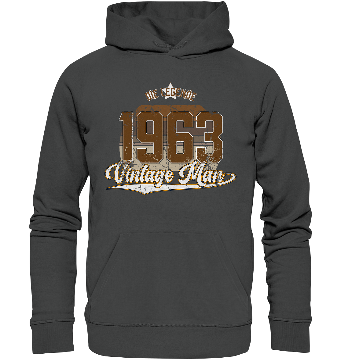 Vintage Man 1963 Geburtstag - Premium Bio Hoodie