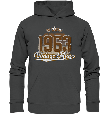 Vintage Man 1963 Geburtstag - Premium Bio Hoodie