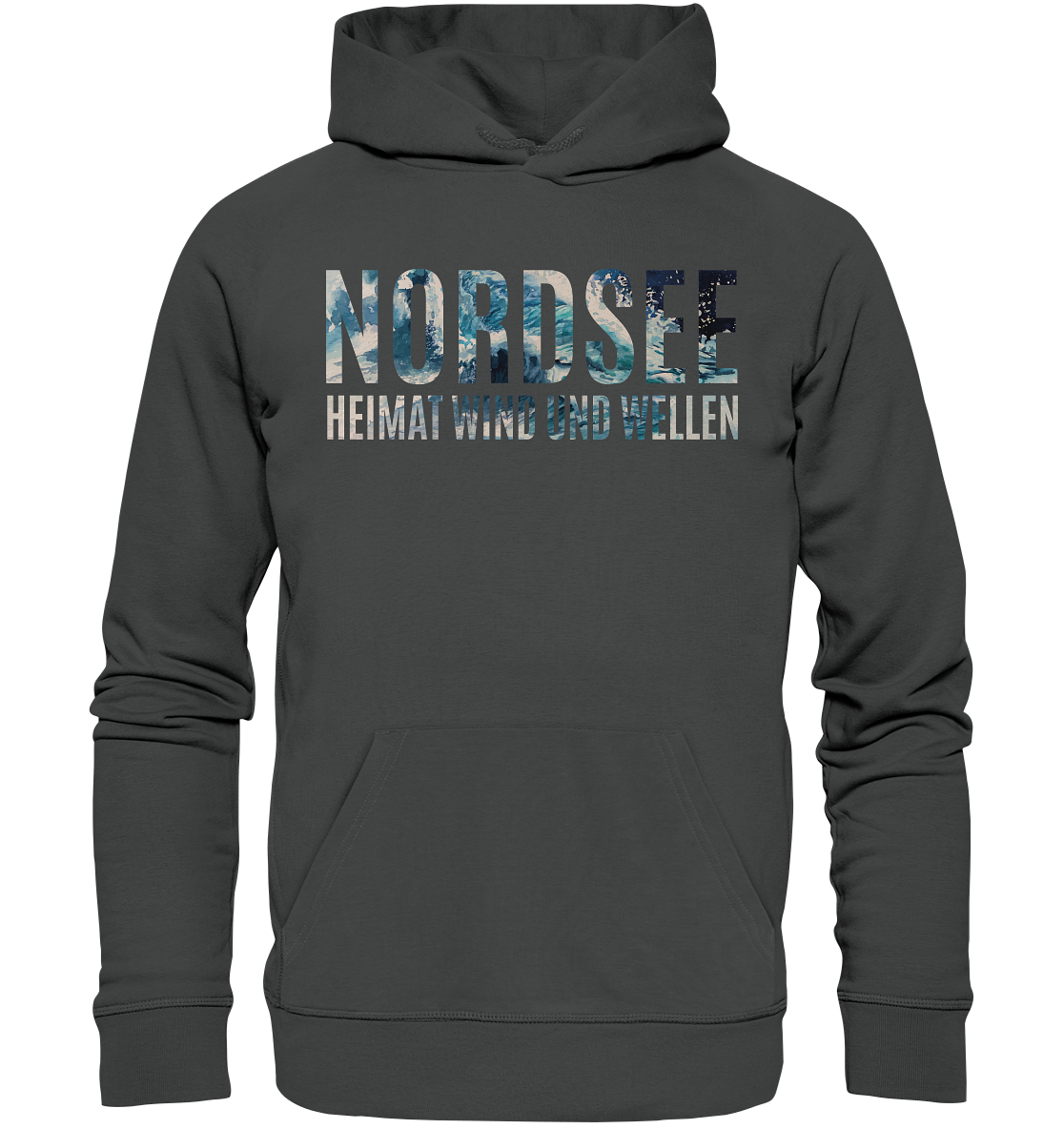 Nordsee Heimat Wind und Wellen - Premium Bio Hoodie