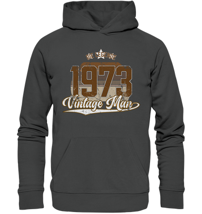 Vintage Man 1973 Geburtstag - Premium Bio Hoodie