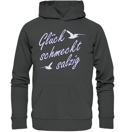 Glück schmeckt salzig - Premium Bio Hoodie