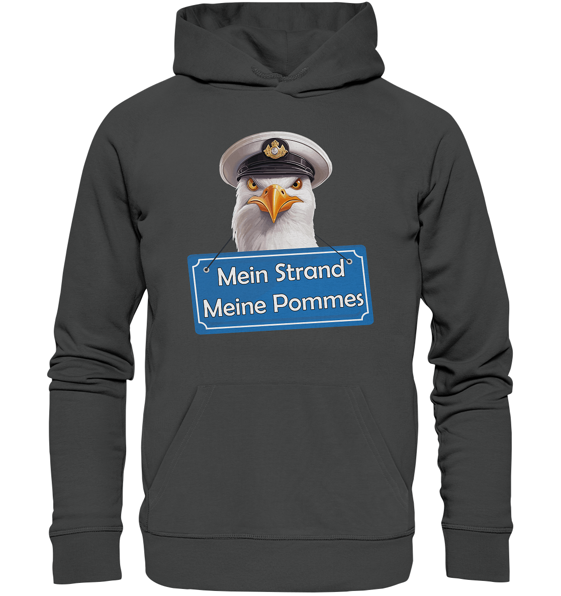 Mein Strand meine Pommes - Premium Bio Hoodie