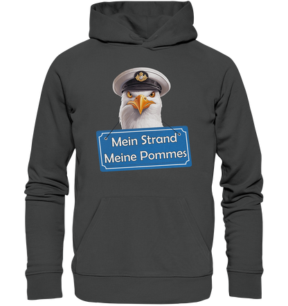 Mein Strand meine Pommes - Premium Bio Hoodie