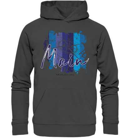 Moin Kompass Aquarell - Premium Bio Hoodie