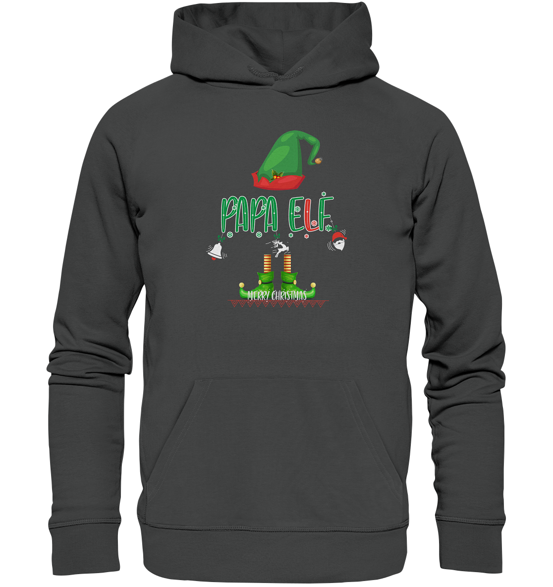 Papa Elf Weihnachten - Premium Bio Hoodie