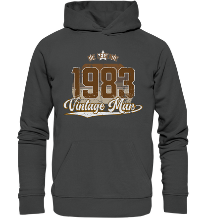 Vintage Man 1983 Geburtstag - Premium Bio Hoodie