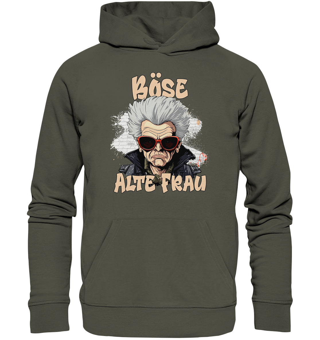 Böse alte Frau 2024 - Premium Bio Hoodie