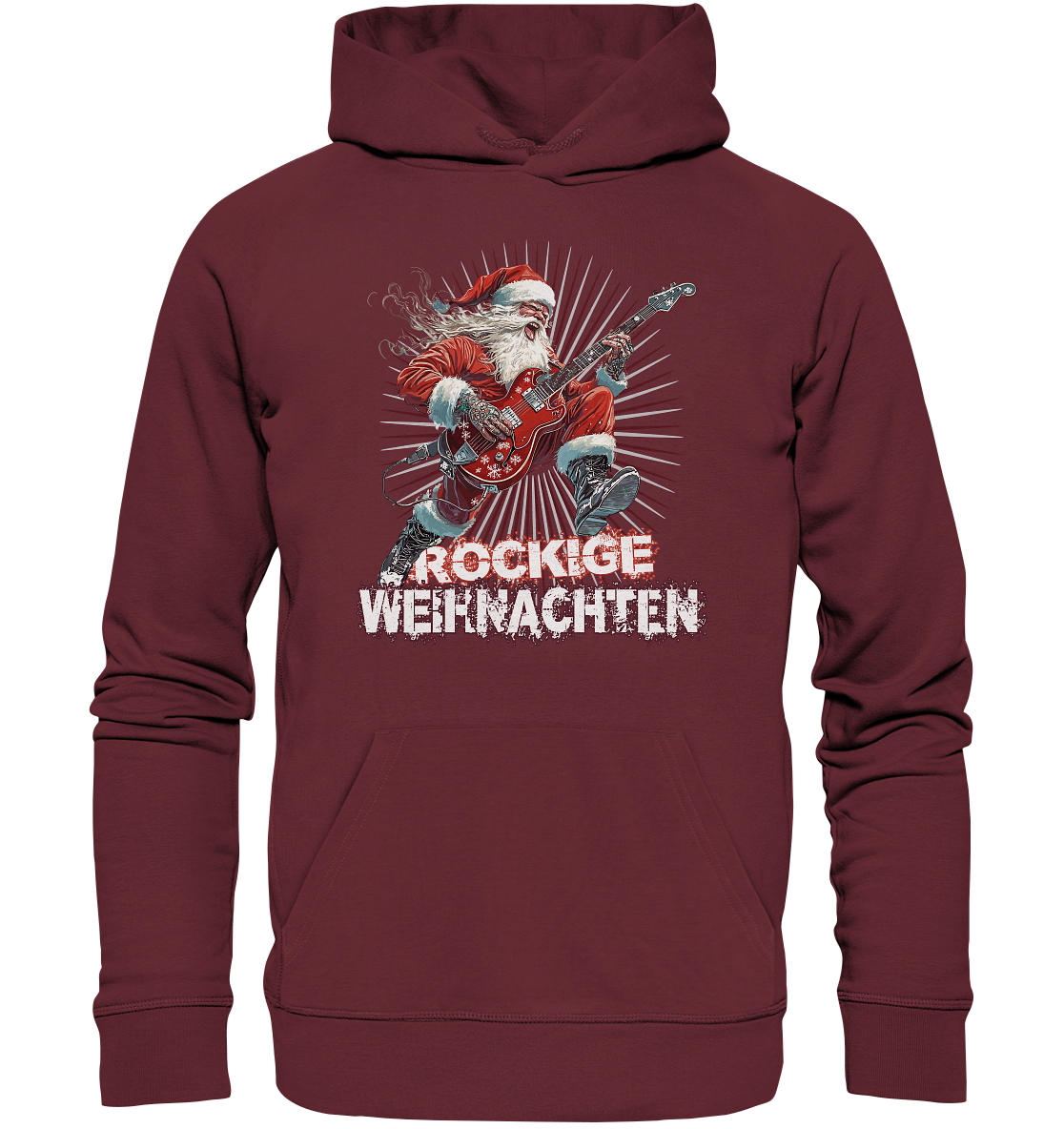 Rockige Weihnachten - Premium Bio Hoodie