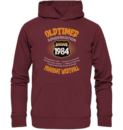 40 Geburtstag Oldtimer Baujahr 1984 - Premium Bio Hoodie