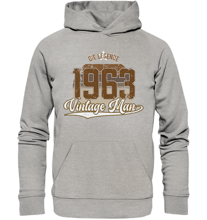 Vintage Man 1963 Geburtstag - Premium Bio Hoodie