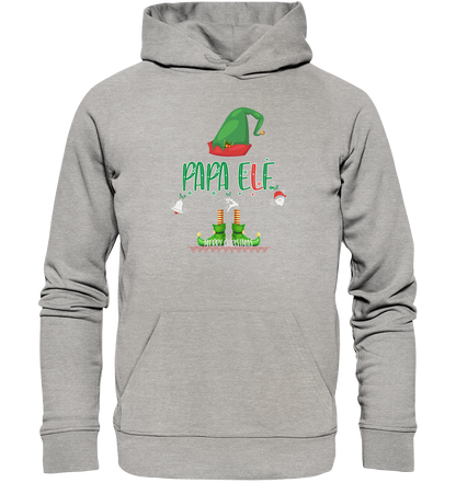 Papa Elf Weihnachten - Premium Bio Hoodie