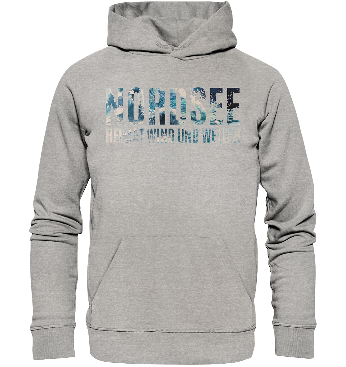 Nordsee Heimat Wind und Wellen - Premium Bio Hoodie