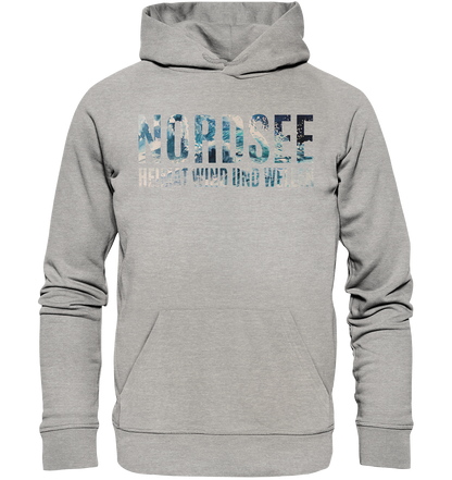 Nordsee Heimat Wind und Wellen - Premium Bio Hoodie